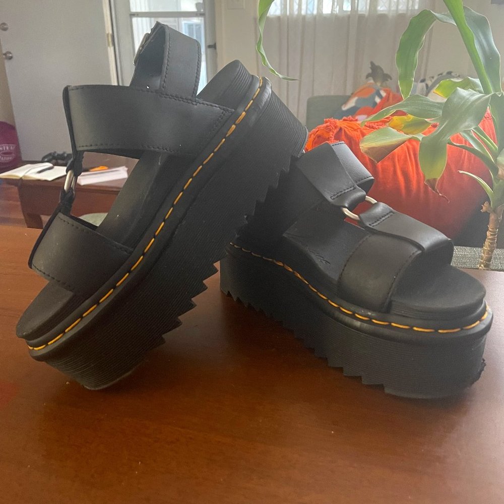 Dr. Martens Francis Leather Strap Platform Sandals